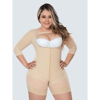 Mid-Thigh shapewear with sleeves F0064 Fajas M&D