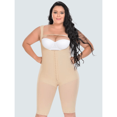 Knee-Length Shapewear with coverage back F0075 Fajas M&D